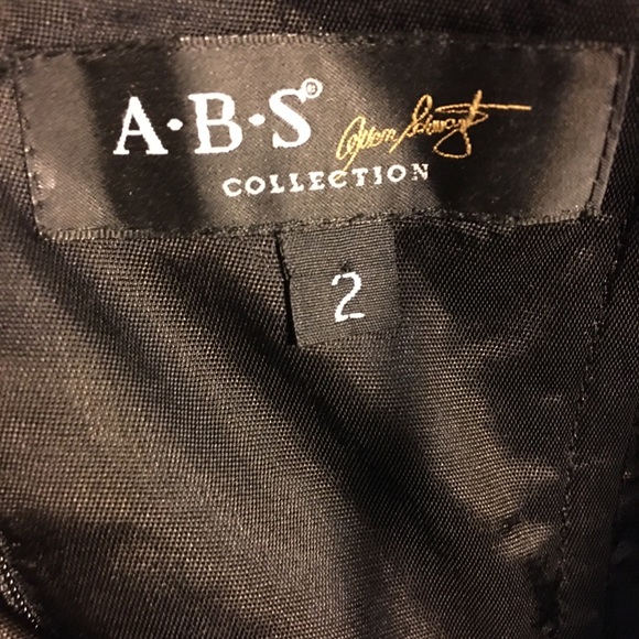ABS Black Sweetheart Neckline Dress Size 2 - Picture 3 of 3